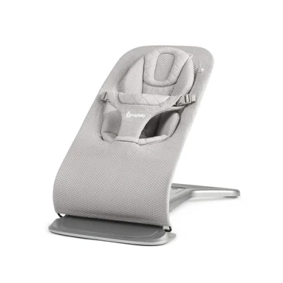 Abbildung von Ergobaby 3 in 1 Evolve Bouncer Mesh, Ergonomische Babywippe für Neugeborene ab Geburt bis zum Kleinkind, Atmungsaktive Babyschaukel mit Neugeboreneneinsatz (2,5 kg 13,2 kg), Light Grey