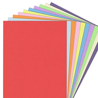 Abbildung von 100 Blatt 120g A4 Tonpapier Bunt, Bastelpapier Buntes Papier Druckerpapier 10 Farben
