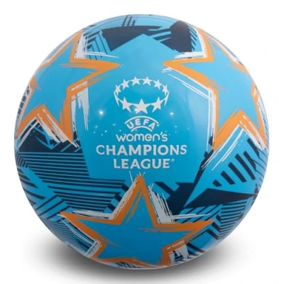 Abbildung von UEFA Offiziell Lizenziertes Frauen Champions League Spielball 9 Zoll, PVC, Flyaway, Merchandise, Aufblasbar auf Sammlerstück für Kinder und Erwachsene, Tolle Fußball Geschenkidee, Blau