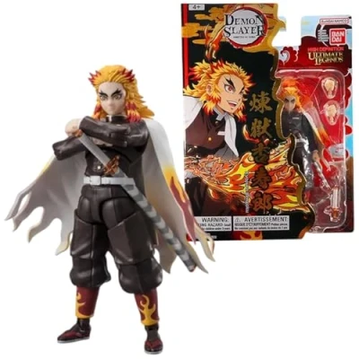 Abbildung von Bandai Ultimate Legends HD Demon Slayer Actionfigur 12 cm Kyojiro Rengoku Offizielle Lizenz Gelenkige Figur Spielzeug für Kinder ab 4 Jahren VE88964
