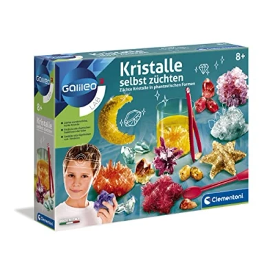 Abbildung von Clementoni Galileo Lab Kristalle selbst züchten, Experimentierkasten für kleine Wissenschaftler, Spielzeug Kinder ab 8 Jahren, farbenfrohe Experimente fürs Kinderzimmer von 59116
