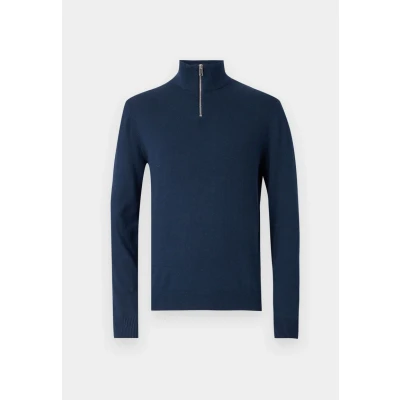 Abbildung von Jack &amp; Jones Eemil HALF ZIP NOOS Strickpullover, Herren, Größe: Small, Navy