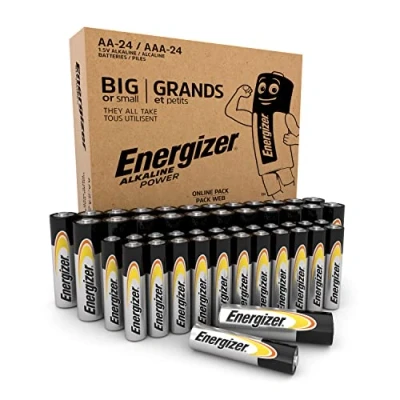 Abbildung von Energizer Alkaline Power AA + AAA Batterien (48er Pack), Kombipackung mit 48 Stück