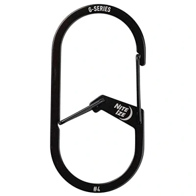 Abbildung von NIte Ize Unisex Erwachsene G Series DUAL Chamber Carabiner, schwarz, Gr. 4