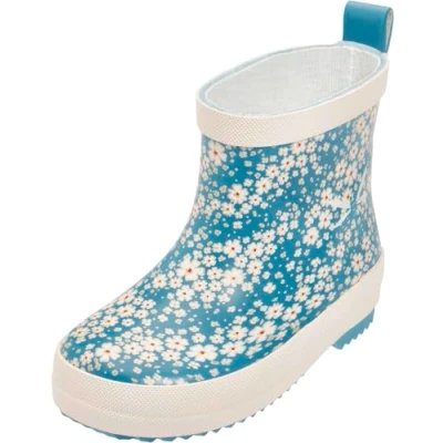 Abbildung von Playshoes Gummistiefel Halbschaft Blumen Unisex Kinder Gummistiefel, Petrol Blumen, 26 EU