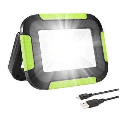 Abbildung von LE LED Akku Strahler, Campinglampe Tragbar, 10W 1000 Lumen Superhell Wiederaufladbare Suchscheinwerfer, Dimmbar Notfallleuchte mit 3 Lichtmodi für Stromausfällen, Camping usw.