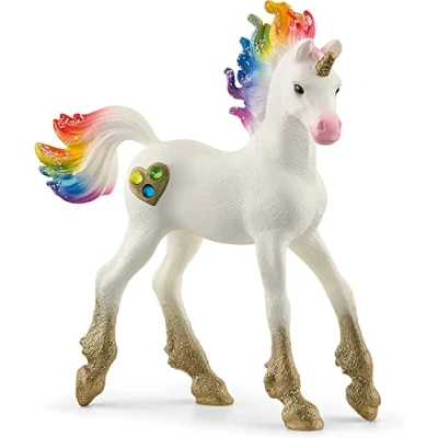 Abbildung von schleich 70727 Regenbogeneinhorn, Fohlen, für Kinder ab 5 12 Jahren, BAYALA Spielfigur