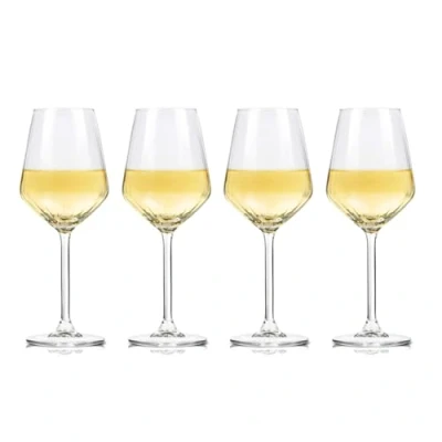 Abbildung von alpina Weingläser Weißwein Set 4 Teilig Weinglas 38cl Spülmaschinenfeste Weißweingläser Wein Geschenk für Weisswein Glas
