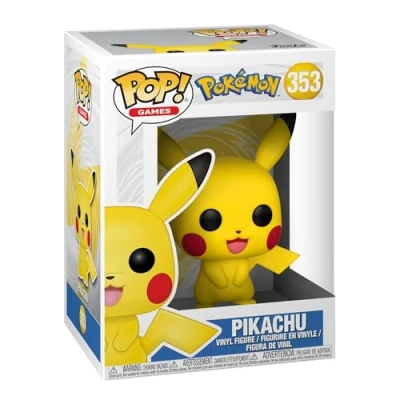 Abbildung von Funko Pop! Games: Pokemon Pikachu Vinyl Sammelfigur Geschenkidee Offizielle Handelswaren Spielzeug Für Kinder und Erwachsene Video Games Fans Modellfigur Sammler Display