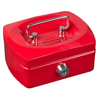 Abbildung von Idena 50032 Geldkassette Mini, Größe 125 x 95 60 mm, Farbe Rot, 1 Stück