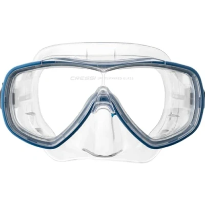 Abbildung von Cressi Onda Mask Schnorchelmaske, Transparent/Blau, Einheitsgröße, Erwachsene Unisex