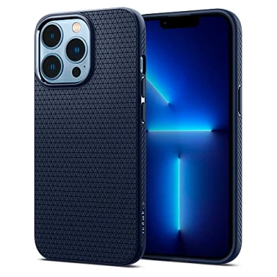 Abbildung von Spigen Liquid Air Hülle Kompatibel mit iPhone 13 Pro Navy Blue
