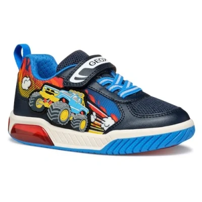 Abbildung von Geox Light UP INEK BOY Sneaker low für Kinder, Größe: 33, Navy/light blue Schuhe