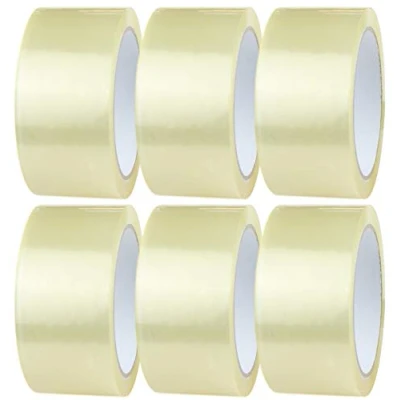 Abbildung von Crimson Starfish Paketklebeband Transparent 6 Rollen à 48mm x 66m Durchsichtiges Klebeband für das Verpacken von Paketen, Kisten, Kartons, Versand Transparentes
