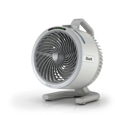 Abbildung von Shark FlexBreeze HydroGo Starker Ventilator mit Sprühnebel, Kühlung für drinnen &amp; draußen, leise langlebig, kabelgebunden kabellos, kompakt leicht, bis zu 20 m Luftstrom, Taube FA050EUDV