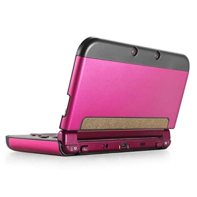 Abbildung von TNP New 3DS XL Hülle, Case, Aluminium Schutzhülle kompatibel mit Nintendo Konsole 2015, Spiele und Zubehör, strapazierfähige Cover Plate ultraschlankem Design, Rosa