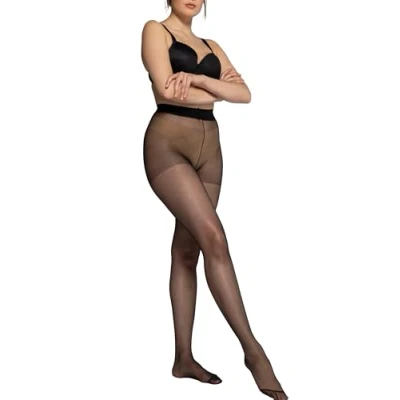 Abbildung von Ulla Popken Damen Strumpfhose, 3er Pack, Schwarz, 56 58 EU