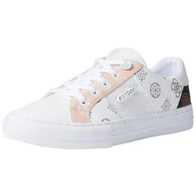 Abbildung von GUESS Damen Loven Sneaker, Weiß/Rosa 680, 36 EU