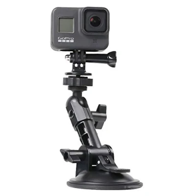 Abbildung von SUREWO Mehrwinkel Halterung mit Saugnapf, kompatibel GoPro Hero 13/12/11/10/9/8/7 Schwarz/Silber/Weiß, 6/5/4 Schwarz, Apeman, Campark, Crosstour, Akaso und den meisten Action Kameras