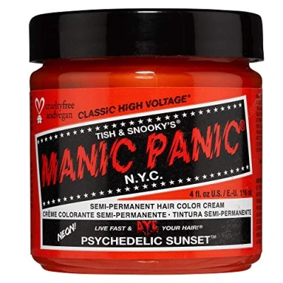 Abbildung von Manic Panic Psychedelic Sunset Classic Creme, Vegan, Cruelty Free, Orange Semi Permanent Hair Dye 118ml
