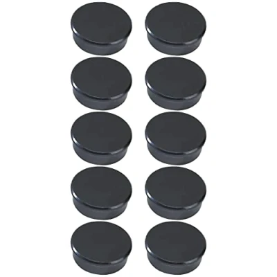 Abbildung von Dahle 95538 Magnete (Durchmesser 38 mm) 10 Stück, schwarz