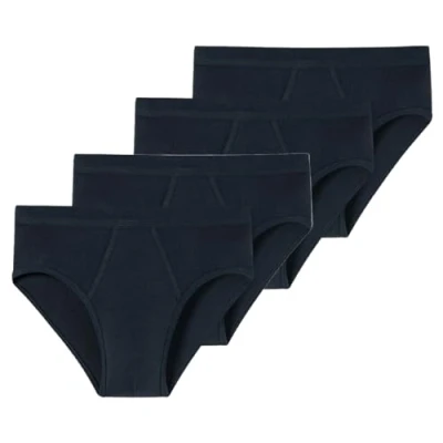 Abbildung von Schiesser Cotton Essentials Feinripp Sportslip/Unterhose 4er Pack (9 Blau)