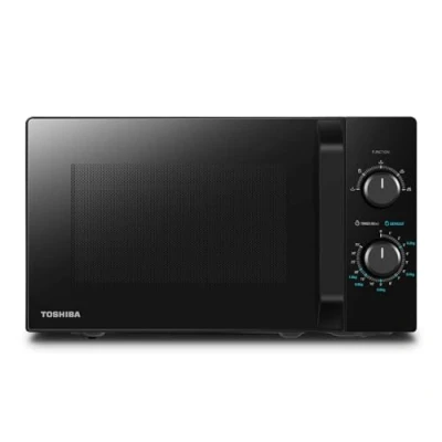 Abbildung von Toshiba MW2 MM20PF(BK) Freistehend Mikrowelle/Solo Mikrowelle / 20L 800W 5 Leistungsstufen mit praktischer Auftaufunktion/LED Beleuchtung im Innenraum/Schwarz