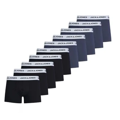 Abbildung von Jack &amp; Jones Herren Jacsolid Trunks 10 Packs Boxershorts, 5x Blue Nights, Schwarz ,M