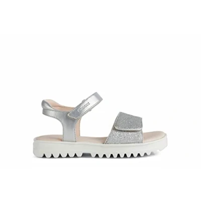 Abbildung von Geox Sandal Coralie GIRL Riemensandalette für Kinder, Größe: 38, Silver Schuhe