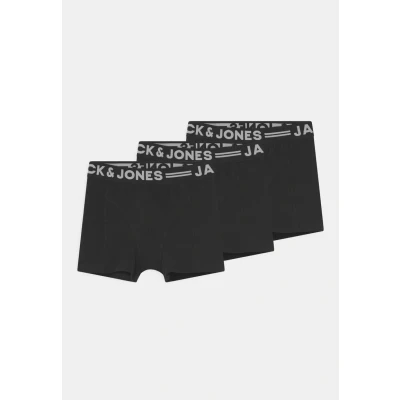 Abbildung von Jack &amp; Jones Junior Sense Trunks JR 3 PACK Panties für Kinder, Größe: 128, Black