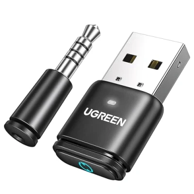 Abbildung von UGREEN aptX 5.3 Bluetooth USB Audio für PS5/PS5 Pro/PS4/Switch/PS4 Pro Dongle Freisprechanruf Adapter PC Stick Windows, macOS