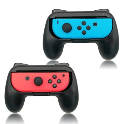 Abbildung von FYOUNG Griffe Halterung für JoyCon Switch &amp; OLED Modell, Controller Grip Halter Zubehör Schwarz (2 Pack)