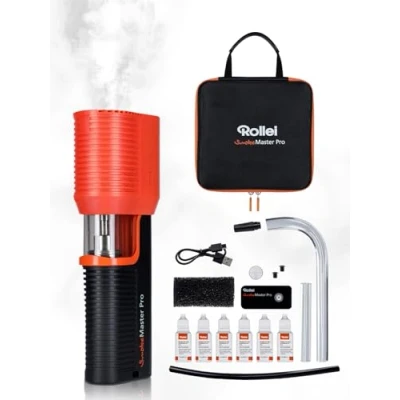 Abbildung von Rollei Smoke Master Pro Professionelle Nebeleffekte für atemberaubende Foto und Videoaufnahmen, kabellose Fernbedienung, vielseitige Einsatzmöglichkeiten, Events, Partys, Bühneneffekte,