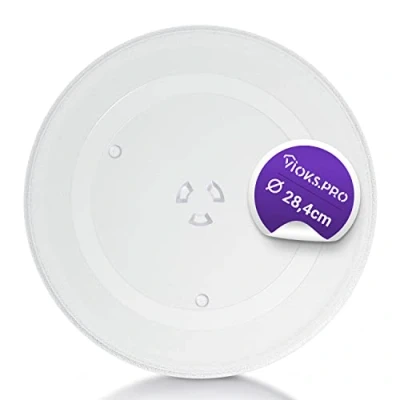 Abbildung von Vioks.pro Mikrowelle Drehteller Ersatz für LG 3390W1G012A Ø 284mm Teller Glas Universal Rund