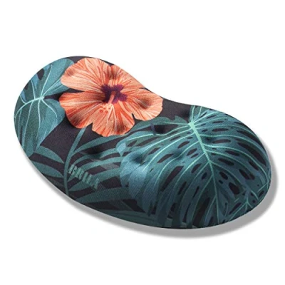 Abbildung von BRILA Handballenauflage Ergonomisch Memory Schaum Handgelenkstütze für PC Gaming Computer Laptop Arbeit Massieren von Löchern Design wrist rest (Handgelenkauflage mit Blumenmuster)
