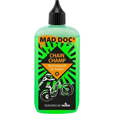 Abbildung von NIGRIN MAD DOCs Kettenöl, optimaler Korrosions und Verschleißschutz, wasser , staub schmutzabweisend, 100ml, Grün