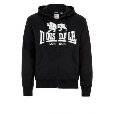 Abbildung von Lonsdale Herren Slim Fit Hooded Zip Krafty Sweatshirt, Schwarz, M EU
