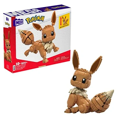 Abbildung von MEGA Construx GMD34 Pokémon Jumbo Evoli (30cm), Bauset mit beweglicher Figur, Spielzeug ab 10 Jahren