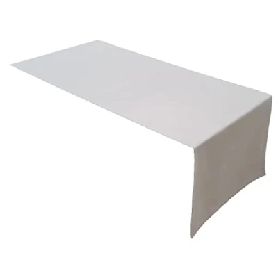 Abbildung von Lemos Home Hochwertiger Tischläufer Tischwäsche aus 100% Baumwolle Kollektion Konzept, Farbe &amp; Größe wählbar (Tischläufer 45x120cm, Lichtgrau)