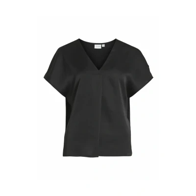 Abbildung von VILA Viellette Vneck S NOOS Tshirt print, Damen, Größe: 42, Black