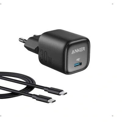Abbildung von Anker 30W USB C Ladegerät, kompaktes GaN Schnellladegerät, 3X schnelleres Aufladen Netzteil, Kompatibel mit iPhone 16/15/14/13/12, iPad, Samsung Galaxy S24/S23, Pixel, und mehr