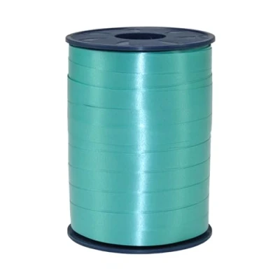 Abbildung von C.E. PATTBERG Geschenkband türkis, 250 Meter Ringelband 10 mm zum Basteln, Dekorieren &amp; Verpacken von Geschenken zu jedem Anlass