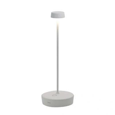 Abbildung von Zafferano, Swap Pro Lampe, Wiederaufladbare und Kabellose Tischlampe mit Touch Control, Geeignet für den Innen Außenbereich, Dimmer, 2700 K, Höhe 32,5 cm, Farbe Weiß