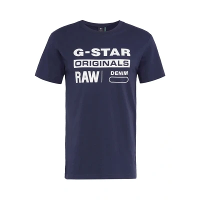 Abbildung von G Star Graphic LOGO 8 Tshirt print, Herren, Größe: XS, Sartho blue