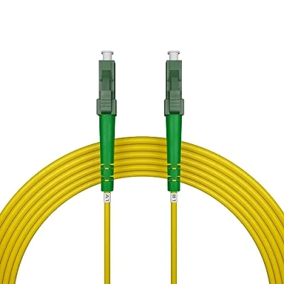 Abbildung von nexinex OS2 Glasfaserkabel LC/APC auf (20m) Patchkabel Simplex Singlemode FTTH Glasfaser LWL Lichtwellenleiter Kabel LC/LC