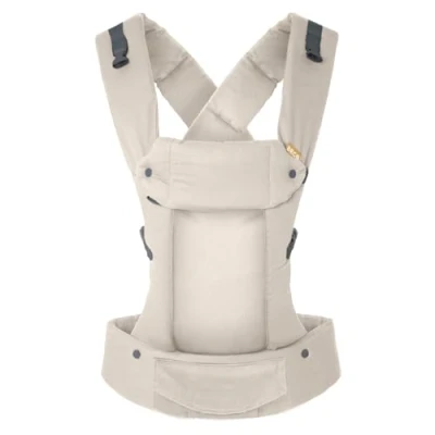 Abbildung von Beco Gemini Babytrage Neugeborene ab Geburt bis Kleinkind 4 Tragepositionen Baby Trage aus 100% Baumwolle Geburt, Ergonomischer Carrier mit verstellbarem Sitz, 3 16 kg (Ecru)