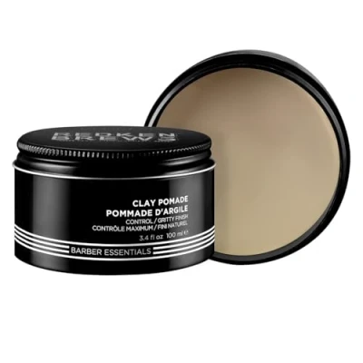 Abbildung von Redken Brews Clay Pomade, Stylingcreme für feines Haar, Haargel Männer, fester Halt, Haarpaste mit geschmeidiger Textur, Herren, mattes Finish, kein Verkleben, 100 ml (1er Pack)