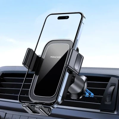Abbildung von Miracase Handyhalterung Auto Rutschfester KFZ Handyhalter fürs Lüftungsschlitze, Universelle Smartphone Halterung für iPhone/Samsung/Huawei usw