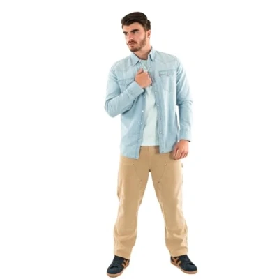 Abbildung von Levi&#039;s Barstow Western Standard Hemd, Herren, Größe: Small, Burnett light chambray