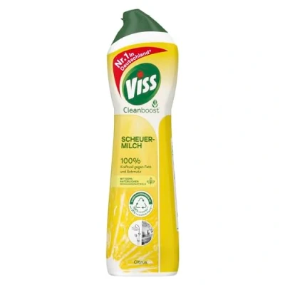 Abbildung von Viss Scheuermilch Citrus effektives Reinigungsmittel 100% kraftvoll gegen Fett und Schmutz mit natürlichen Reinigungspartikeln 500 ml